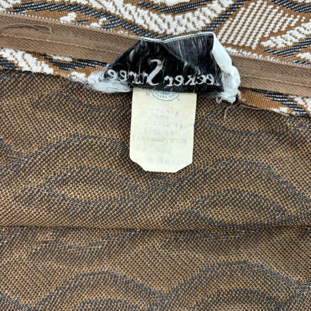 Vtg Womens Bleeker Street Brown Geometric Dress Sz 14 (M/L) Mod Mad Men Retro - Picture 10 of 16